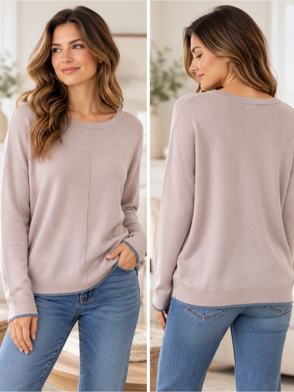 Boden wool cashmere blend relaxed sweater size 6